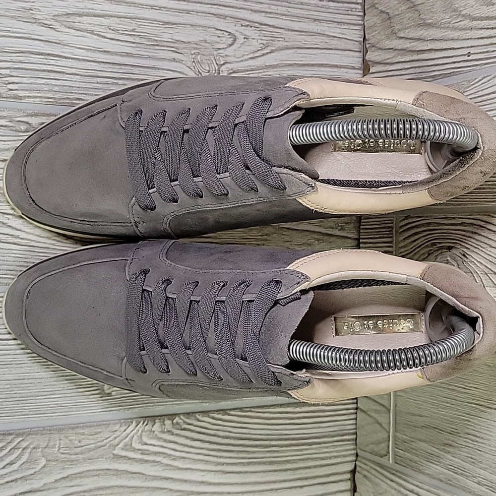 Louise et Cie Berlena Grey Leather Lace Up Sneakers Womens Size 7.5 - Picture 6 of 13
